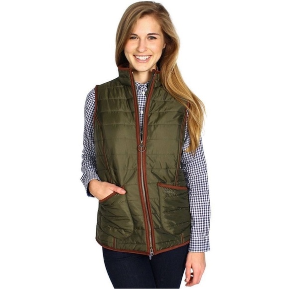 Barbour Olive Green Quilted Vest - Picture 1 of 11